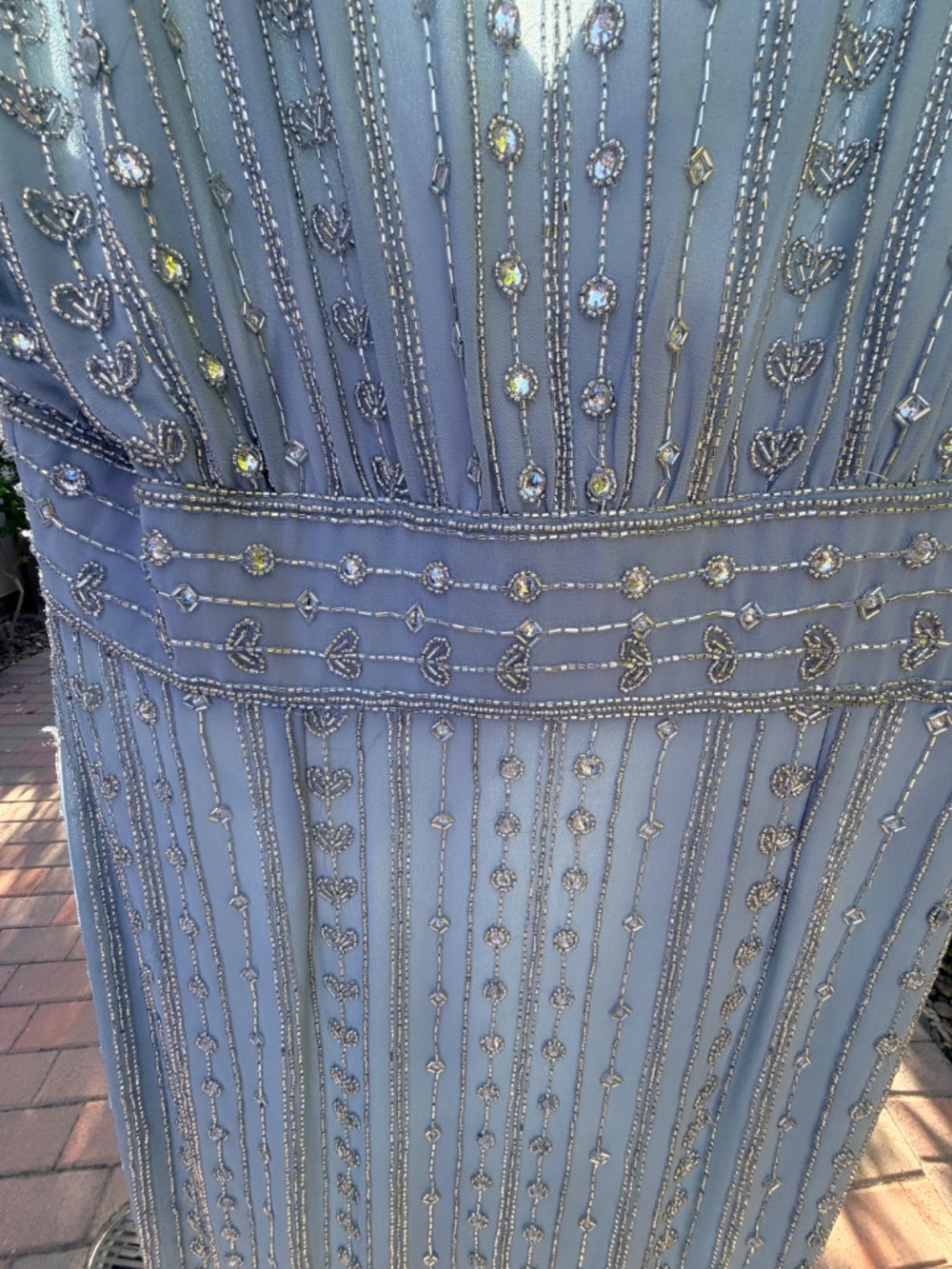 Mac Duggal Light Blue Beaded Elegant Formal Dress - Picture 6 of 16